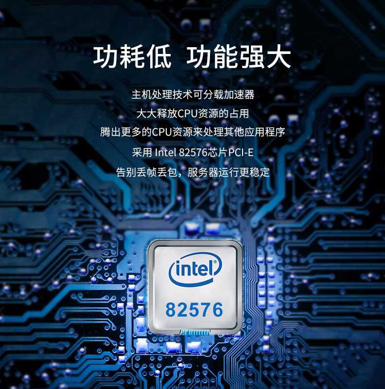 博扬Intel英特尔82576PCIEX4千兆光纤网卡双口SFP服务器图像采集 - 图2