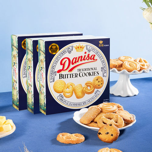 danisa皇冠丹麦曲奇饼干163g*24盒原装进口盒装休闲零食 - 图1