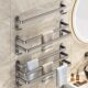 Gray punch-free towel rack single, double and three poles