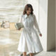 Simple and stylish white niche versatile dress