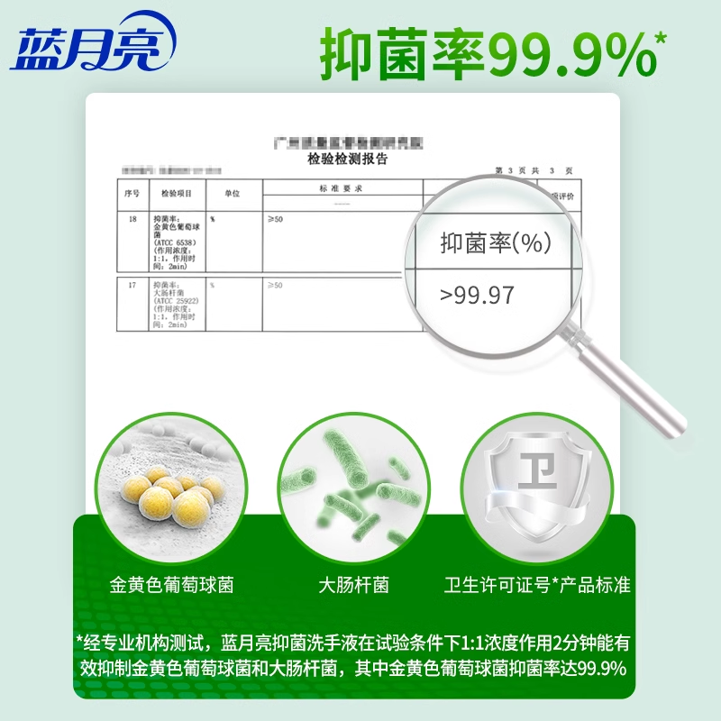 蓝月亮芦荟抑菌洗手液300g*3瓶抑菌清洁家用温和滋润套装 - 图3