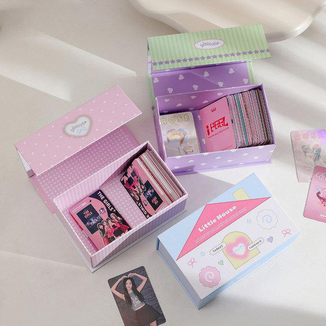 Small house cartoon small card sorting box storage box
