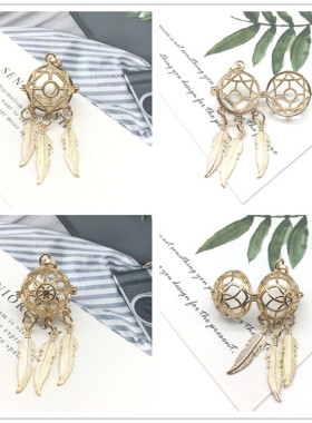 可打开镂空香囊球项链diy手工