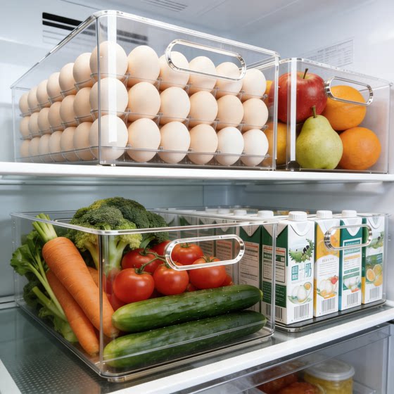 3 pack thickened refrigerator storage box egg organizer box