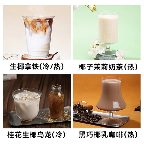 菲诺厚椰乳椰浆盒装1L生椰拿铁专用椰奶咖啡伴侣家用植物蛋白饮料 - 图2