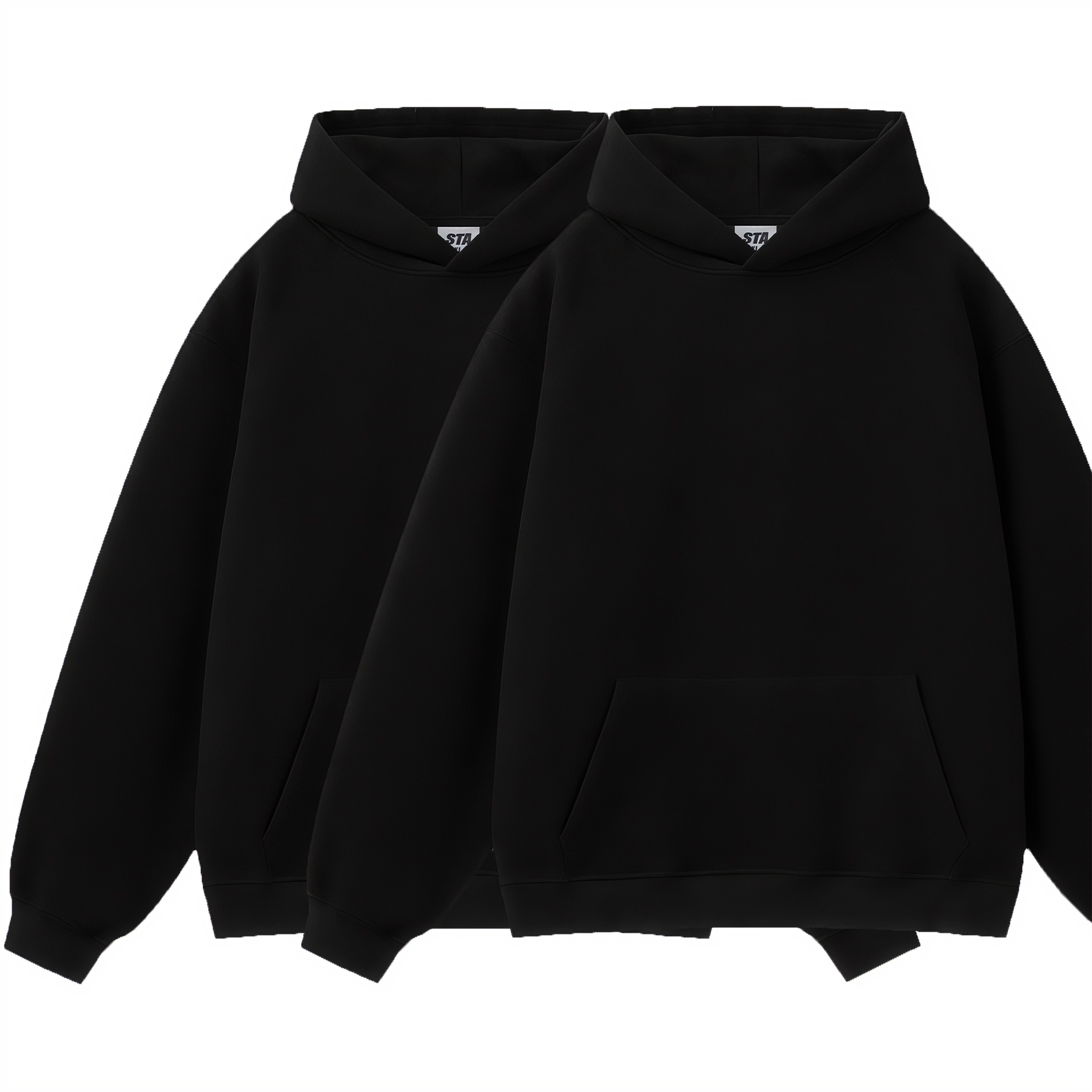 STA旗舰店基础纯色连帽卫衣男女秋冬季美式潮牌重磅纯棉情侣外套