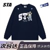 STA flagship store American floral print long-sleeved men's and women's autumn new high street heavy cotton couple sweatshirts