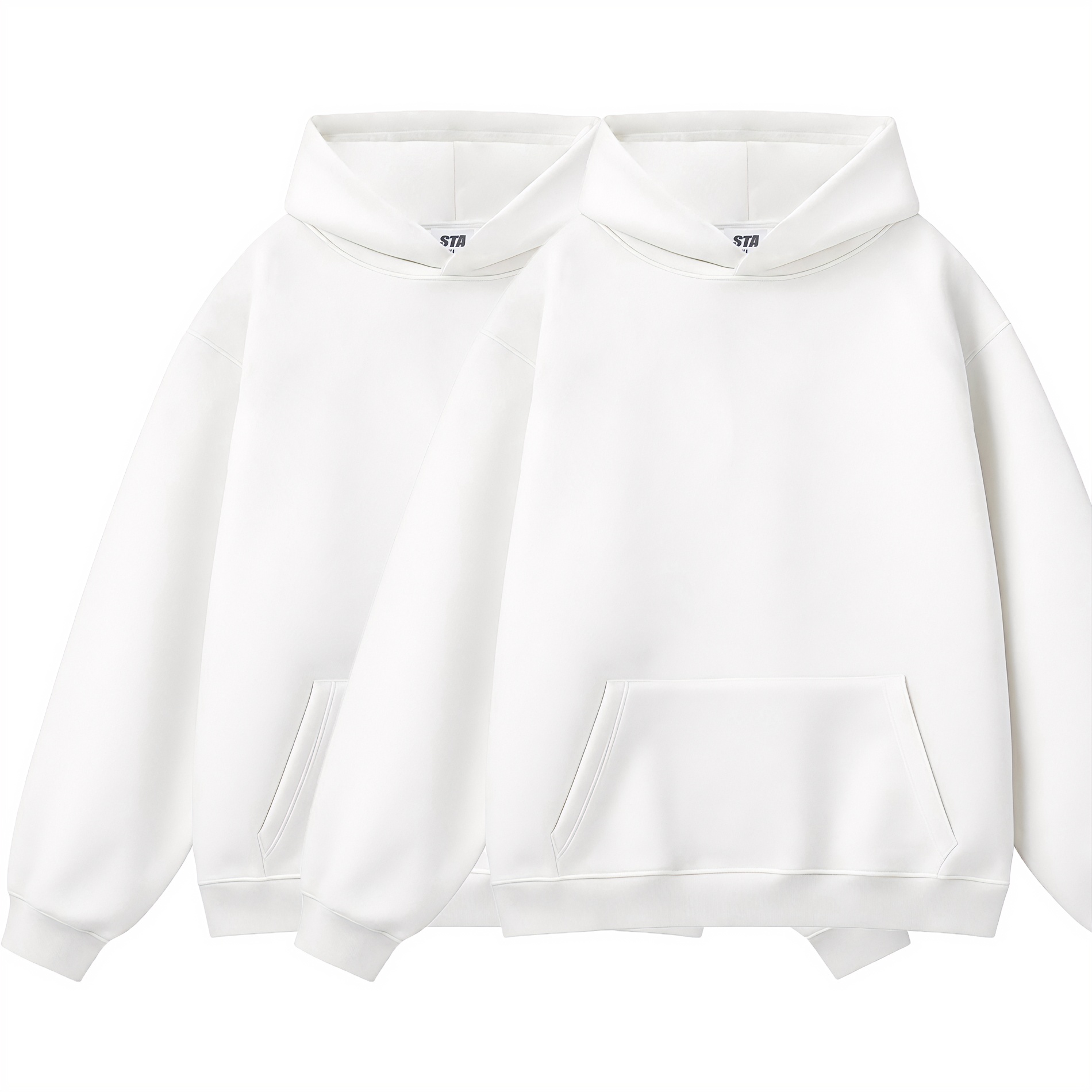 STA旗舰店基础纯色连帽卫衣男女秋冬季美式潮牌重磅纯棉情侣外套