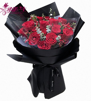 19朵红玫瑰花束生日鲜花同城速递肇庆市广宁县封开县怀集县德庆县 虎窝淘