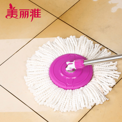 美丽雅旋转拖把头替换头圆盘地拖家用通用免手洗甩干脱水配件拖布 - 图0