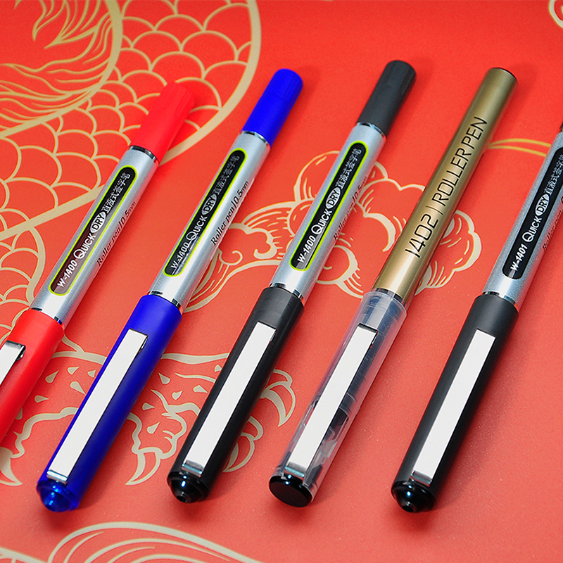 五千年速干直液式走珠笔0.5中性笔针管头蓝色水笔黑色0.7mm直液笔商务办公签字笔考试学生用红色中性笔子弹头 - 图1