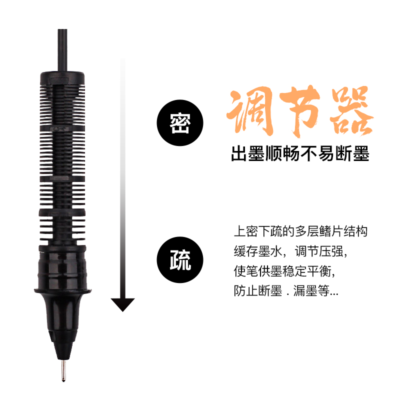 五千年速干直液式走珠笔0.5中性笔针管头蓝色水笔黑色0.7mm直液笔商务办公签字笔考试学生用红色中性笔子弹头 - 图2