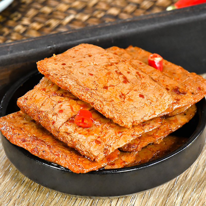 印之味手撕素肉牛排牛肉豆干辣条 湖南百信食品素肉