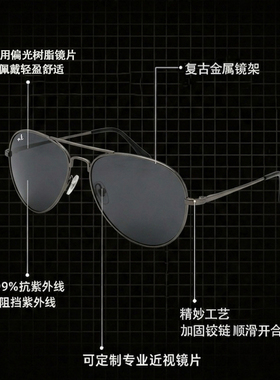 飞行员太阳眼镜偏光渐变墨镜防紫外线男女同款中性户外开车蛤蟆镜