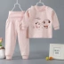 Đồ lót cotton cao eo chăm sóc bụng bé gái bé trai quần legging trẻ em quần áo mùa thu bé quần áo mùa thu phù hợp với màu cotton - Quần áo lót