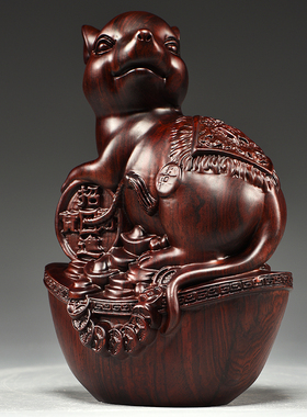 客厅摆件办公装饰红木工艺品