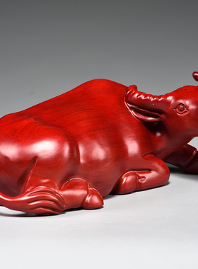 红色实木质牛祝福客厅十二生肖牛