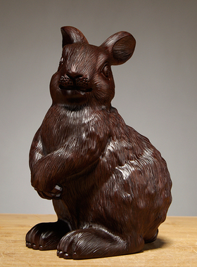 黑檀木十二生肖家居客厅工艺品