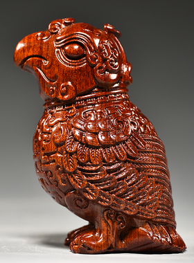 花梨木雕鹦鹉摆件实木雕刻鹦名神鹉工艺品红木家居玄关装饰送礼品