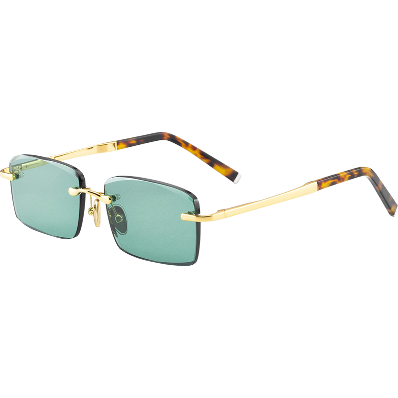 墨绿水晶眼镜男士水晶石眼镜石头镜墨镜平光护目镜开车钓鱼太阳镜