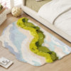 Green moss carpet bedroom bedside blanket hot sale 10,000
