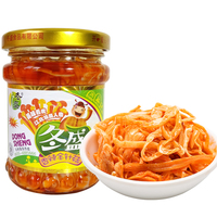 冬盛香辣金针菇175g*4瓶装零食拌饭拌面开胃下饭菜金针菇小菜