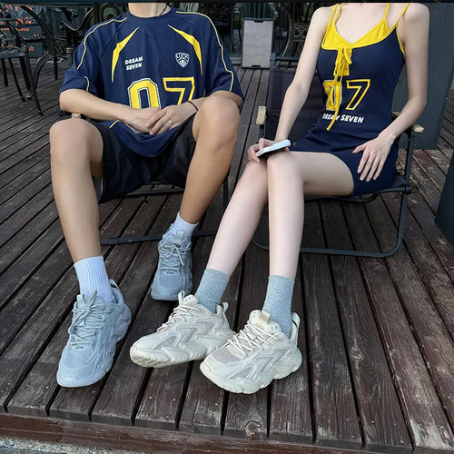 贵人鸟男鞋运动鞋2025新款秋冬厚底老爹鞋女轻便软底跑步鞋休闲鞋 - 图1