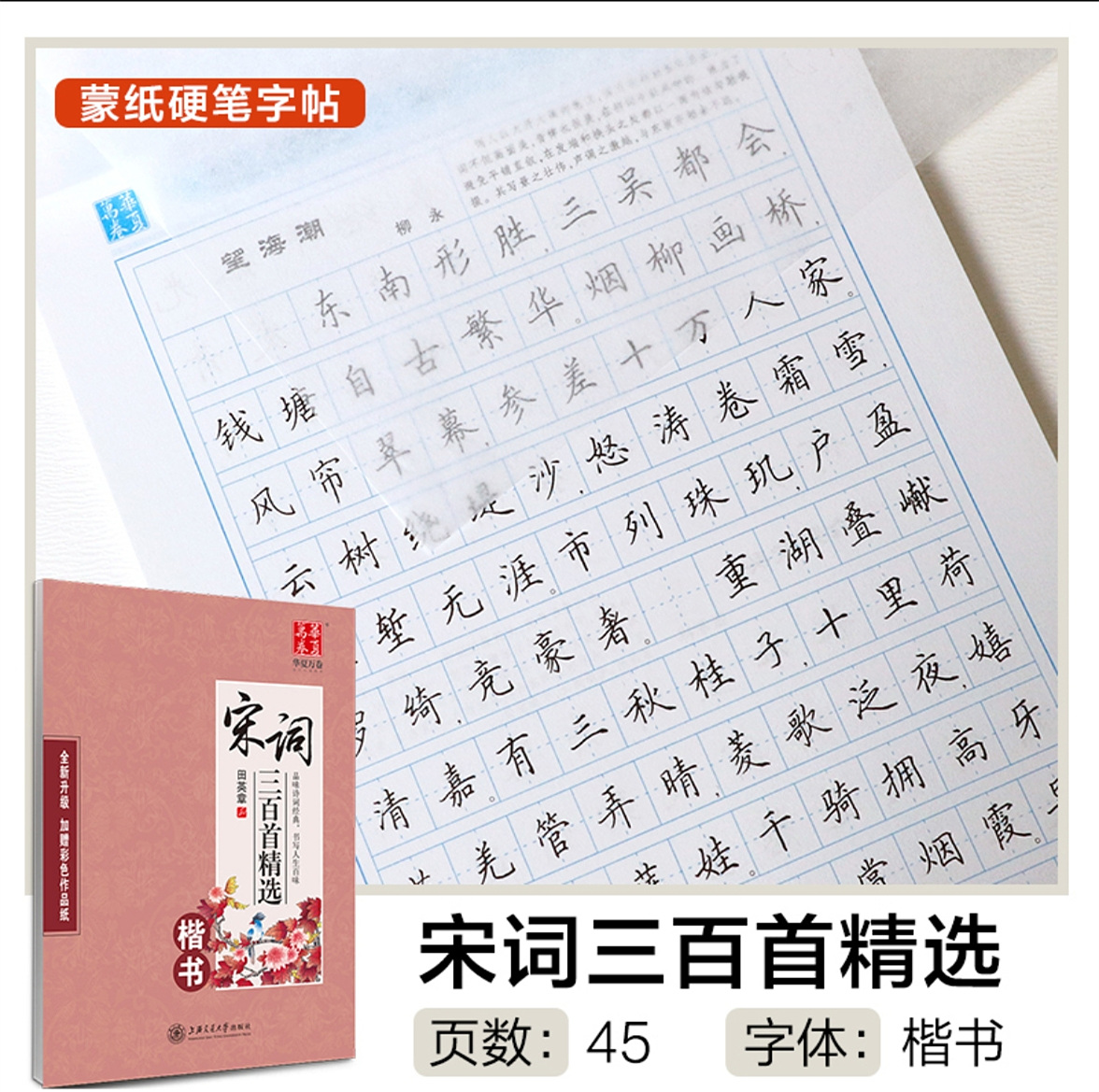 田英章楷书字帖行书行楷成年练字帖唐诗三百首宋词三百首诗词大学生高中生初中生小学生正楷体钢笔字帖硬笔书法临摹成人钢笔字帖