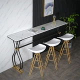 Nordic Light Luxury Marble Bar Table Homevation Living Room разбита с высоким содержанием на столовое железо, наклоненное на стенном винном столе и кресле