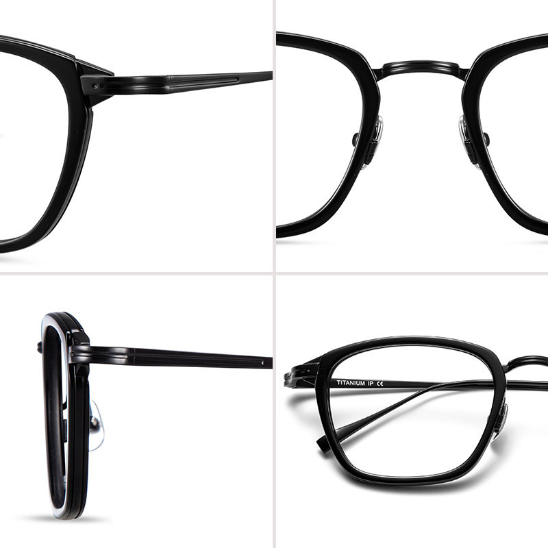 儒雅之作！日本超轻纯钛近视眼镜框男可配度数镜架女防蓝光变色 - 图2