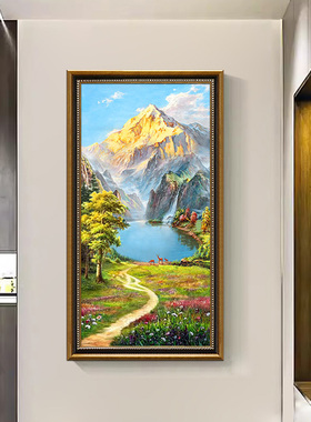 东江源手绘风景聚宝盆油画