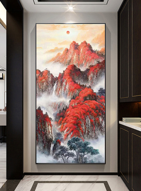 手绘大芬村新中式鸿运当头油画