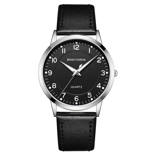 静音考试专用手表男款男生初高中学生儿童女孩女款指针考研用防水