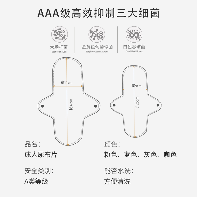 老年人防漏尿内裤垫尿床失禁神器可水洗纯棉女性成人尿布护理垫贴 - 图2