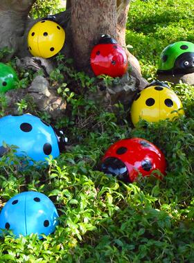 户外卡通七星瓢虫幼儿园森林景观装饰房地产模拟动物甲虫雕塑草坪