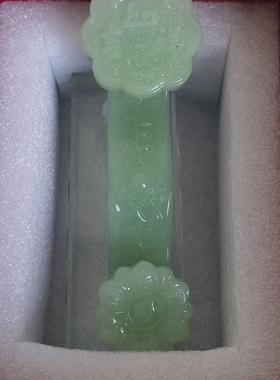 水晶玻璃如意摆件新款底座刻字五逼如意办公室高端装饰品送礼领导