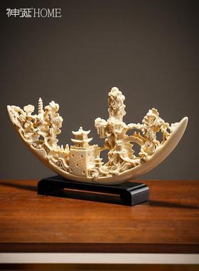 采购产品新中国风装饰，无障碍豪华，高端客厅，入口，酒柜装饰，