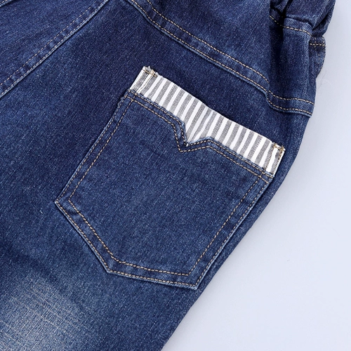 涂涂虎 Осенние джинсы для мальчиков, детские джинсовые штаны для отдыха, 2-8 лет, свободный крой