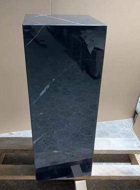 岩板黑白根亮光轻奢底座 雕塑摆件展台 售楼处酒店艺术品装饰台
