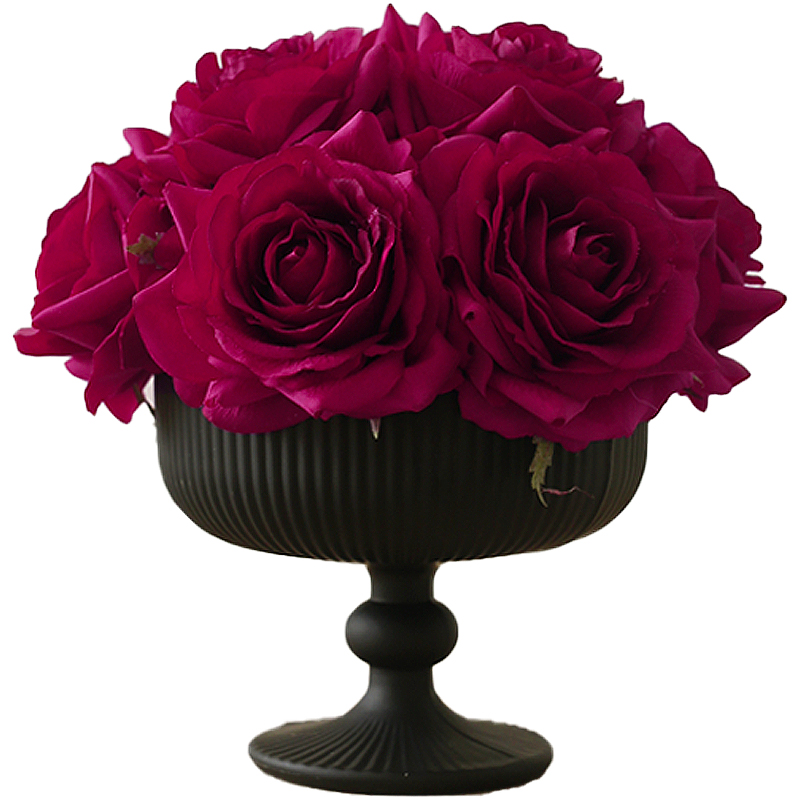 栀美家 法式轻奢玫瑰花仿真花 客厅餐桌花假花装饰品家居桌面摆件 - 图0