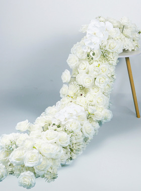白色仿真花排花球套装婚礼布置婚庆路引花拱门花酒店装饰插花花艺