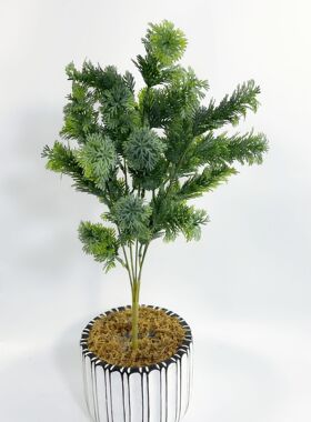 厂家 仿真绿植蓬莱松 婚庆装饰植物苔藓草 跨境插花打底松针
