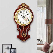 The whole point newspaper hung up the clock living room 2023 new hanging tables home European style muted clock swing quartz clock table hanging wall