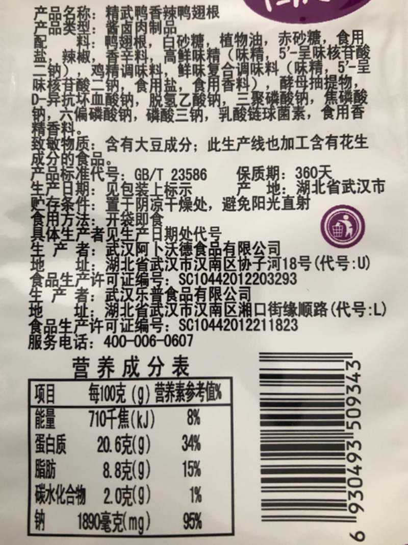 阿卜卤味鸭翅根零食散称400g独立小包装即食休闲食品武汉特产小吃_阿卜精武集市店_零食/坚果/特产-第3张图片-提都小院