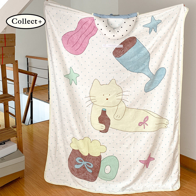 艺术收藏夹 小酒馆 毛毯空调毯便携休闲毯可折叠办公室午睡毯礼物,淘宝优惠券,粉丝福利购,淘宝优惠卷