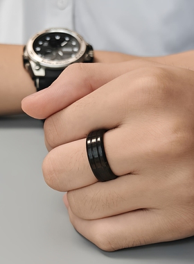 欧美时尚钛钢戒指男款嘻哈个性