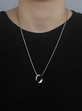 原创戒指街舞男士刻字吊坠情侣