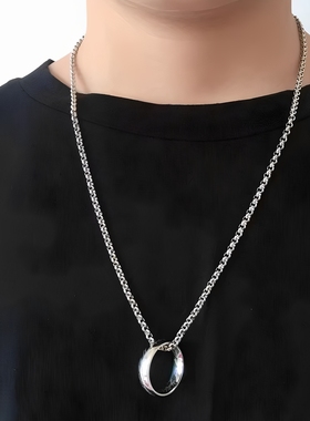 欧美首饰纯色复古品刻字吊坠项链