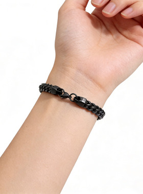 欧美时尚钛钢手链高级感男款