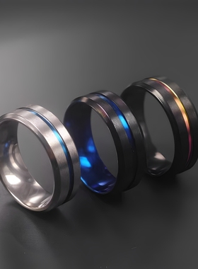 潮牌指环男士简约蹦迪欧美磨砂